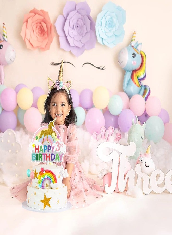 Zyozique UNICORN CAKE TOPPERS (3rd Birthday) - Image 3
